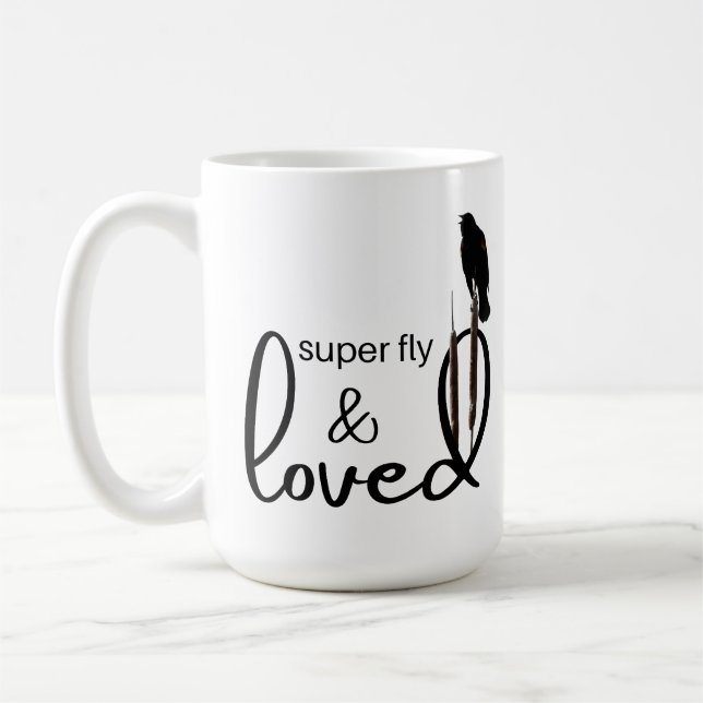 Caneca De Café Super Fly (com Blackbird de asa vermelha) (Esquerda)