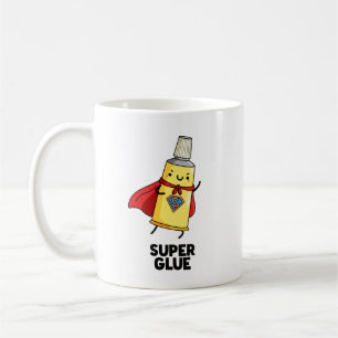 Caneca De Café Super Glue Funny Super Hero Pun