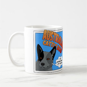 Caneca De Café Super-herói australiano do cão do gado