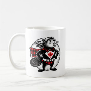 Caneca De Café Super-herói canadense do castor