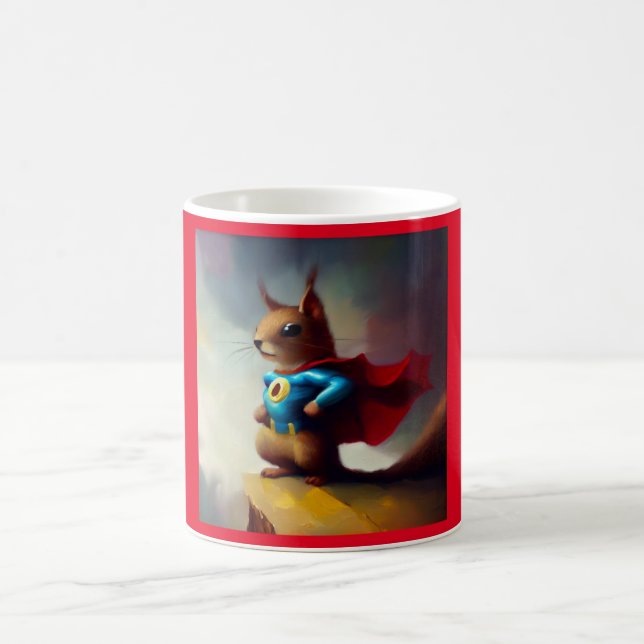 Caneca De Café Super-herói de esquilo (Centro)