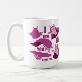 Caneca De Café Super-herói ILY - Design ASL
