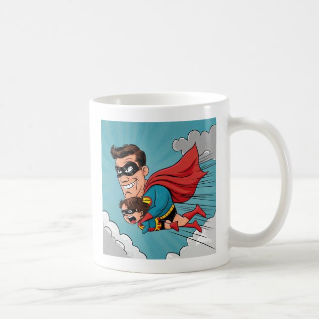 Caneca De Café Super-herói Padre (Direita)