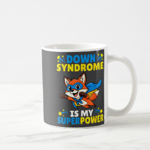 Caneca De Café Super-herói Raposa Síndrome de Down É Minha Superc