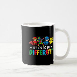 Caneca De Café Super-heróis do autismo para ser diferente conscie