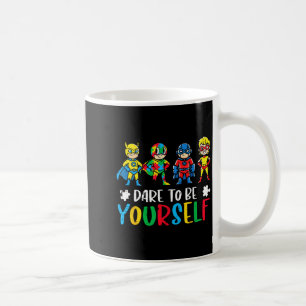 Caneca De Café Super-heróis do autismo se atrevem a ser conscient