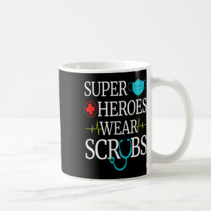 Caneca De Café Super Heróis Vestem Esfregões Enfermando Nentes Mé