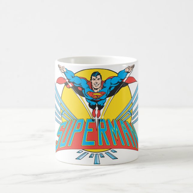 Caneca De Café Super-Homem com Letras (Centro)