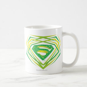 Caneca De Café Super-Homem Estilizado  Logotipo decorativo verde
