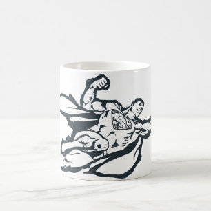 Caneca De Café Super-homem voa para a direita