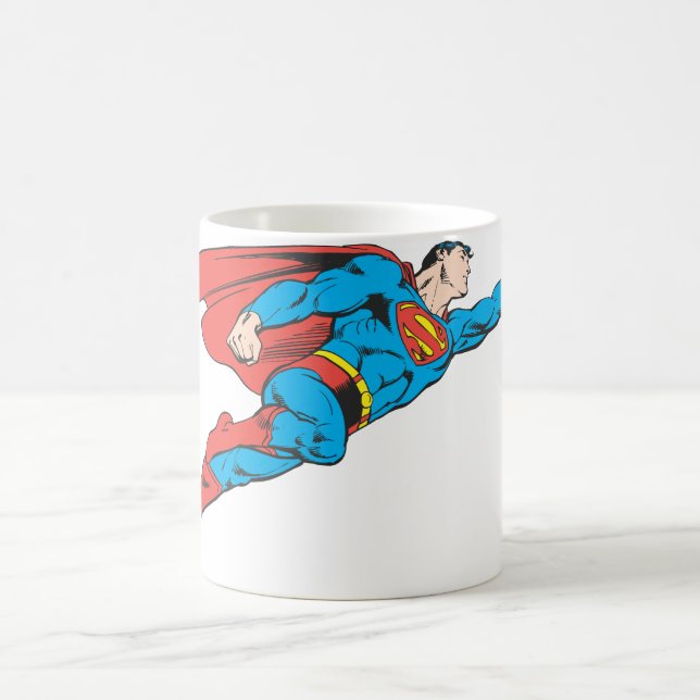 Caneca De Café Super-Homem Voando Direito (Centro)