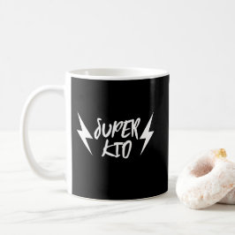 Caneca De Café Super Kid Lightning Super Tampão Branco