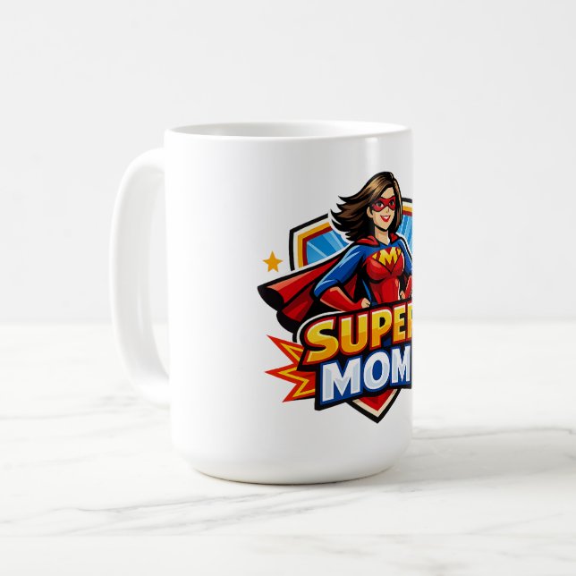Caneca De Café Super Mãe (Frente Esquerda)