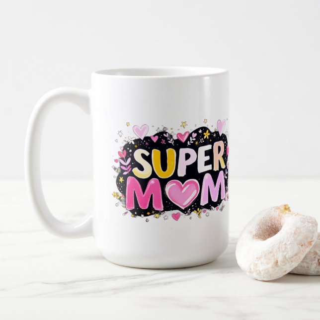 Caneca De Café Super Mãe (Com Donut)