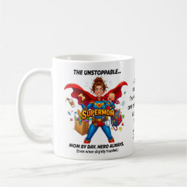 Caneca De Café Super Mãe Com Citação Engraçado Dia das Mães 