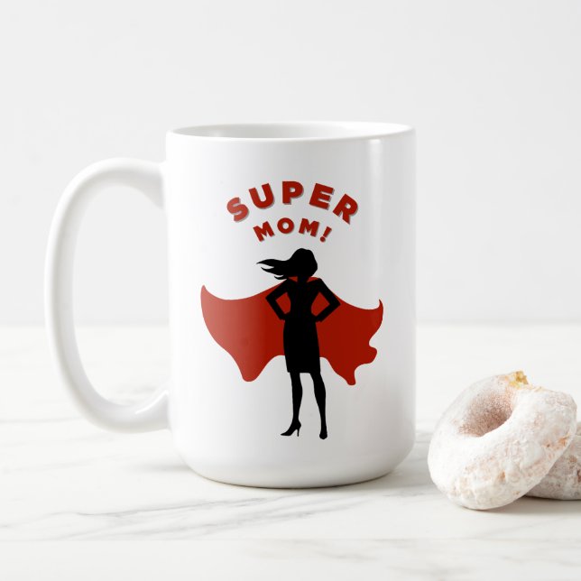 Caneca De Café Super mãe! Mãe Mugs (Com Donut)