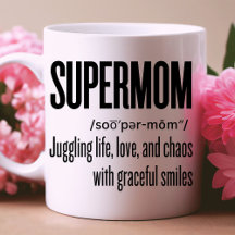 Super-mãe Momlife Engraçado Bonito Presente de Dia