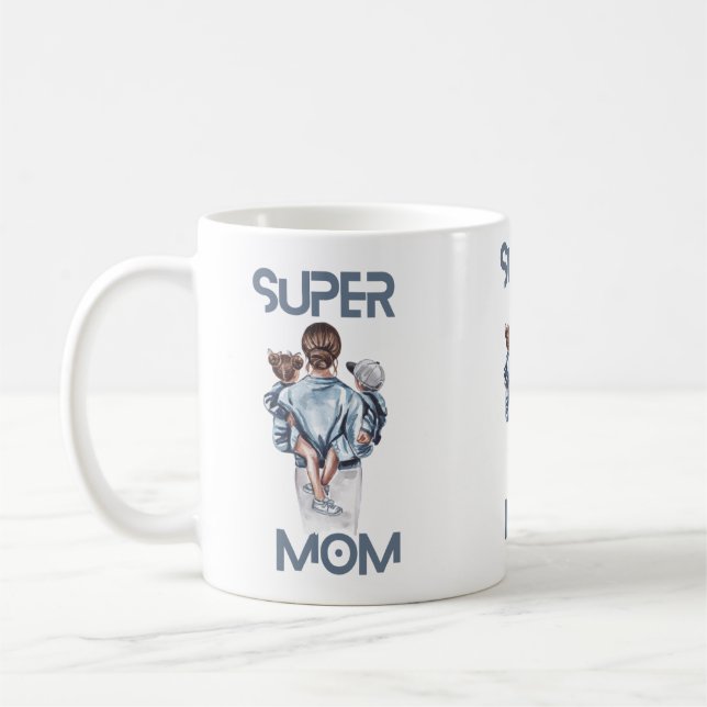 Caneca De Café Super Mãe Mug (Esquerda)