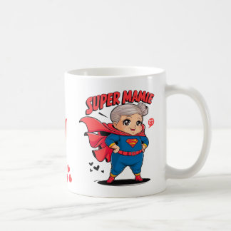 Caneca De Café Super Mamie 1 message d'amour pour les mamaies