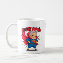 Caneca De Café Super Mamie 2 message d'amour pour les mamies