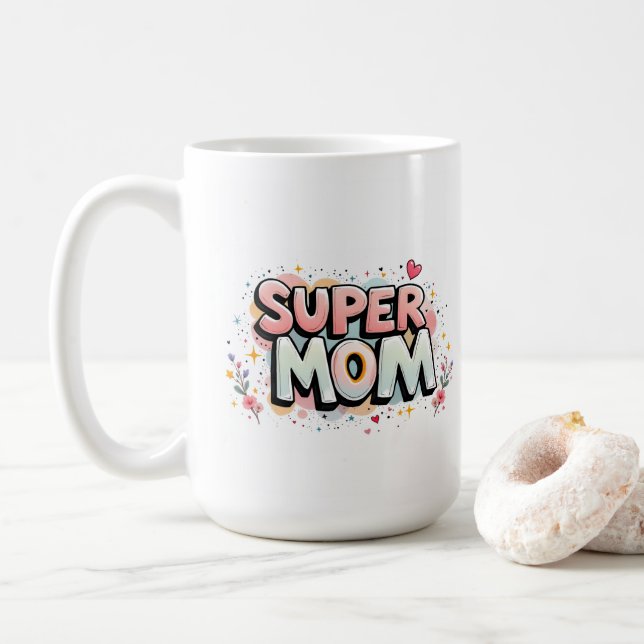 Caneca De Café Super Mom (Com Donut)