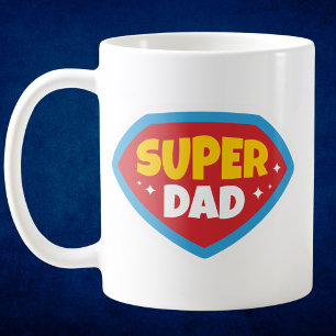 Caneca De Café Super Pai Hero Shield