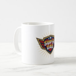 Caneca De Café Super Pai Herói Escudo Asas Melhor Pai Dia dos Pai