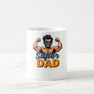 Caneca De Café Super Pai Mug - Presente no Dia do Pai Engraçado