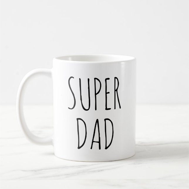 Caneca De Café "Super Pai" RAE DUNN inspirou (Esquerda)