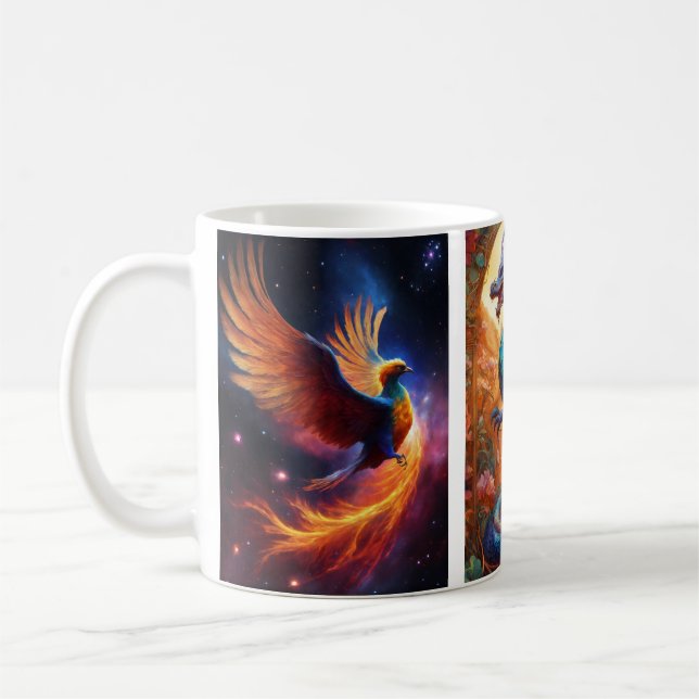 Caneca De Café Super phonix e dragon design Mug (Esquerda)