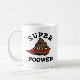 Caneca De Café Super Poor Engraçado Super Hero Poop Pun