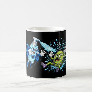 Caneca De Café Super Sanitizer vs. Germ Monster
