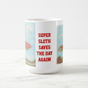 Caneca De Café Super Sloth salva o dia de novo!