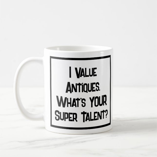Caneca De Café Super Talento de Antiguidades. Coffee Mug (Esquerda)