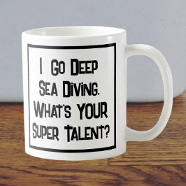 Caneca De Café Super Talento de mergulho no mar profundo. Coffee