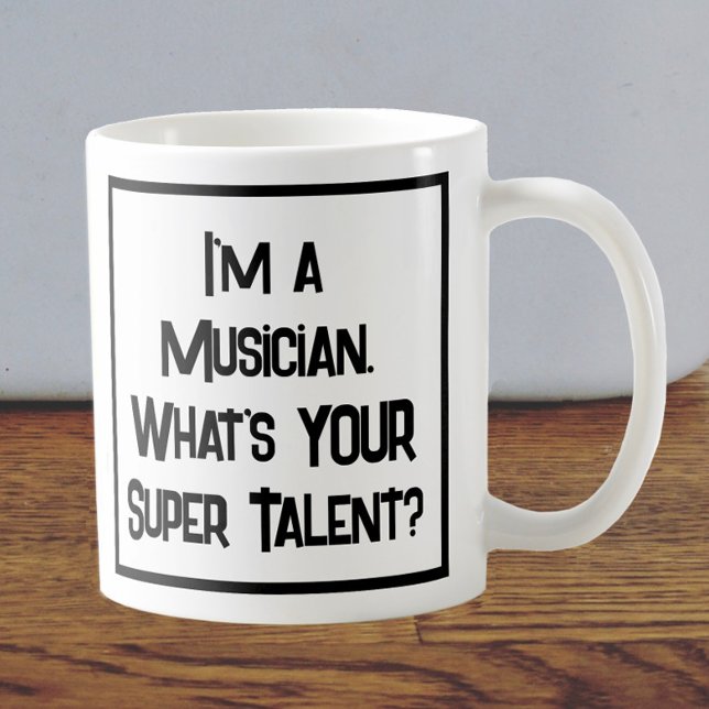 Caneca De Café Super Talento Musical. Coffee Mug (Criador carregado)