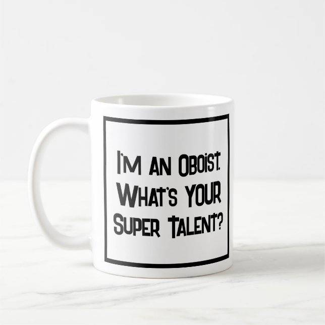 Caneca De Café Super Talento Oboista. Coffee Mug (Esquerda)