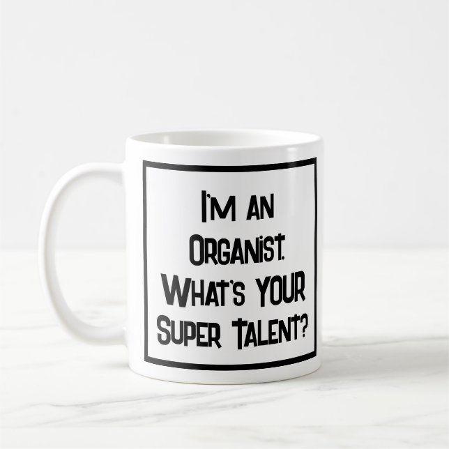 Caneca De Café Super Talento Organizista. Coffee Mug (Esquerda)