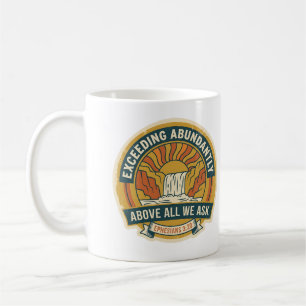 Caneca De Café Superabundantemente Efésios 3:20 Retro