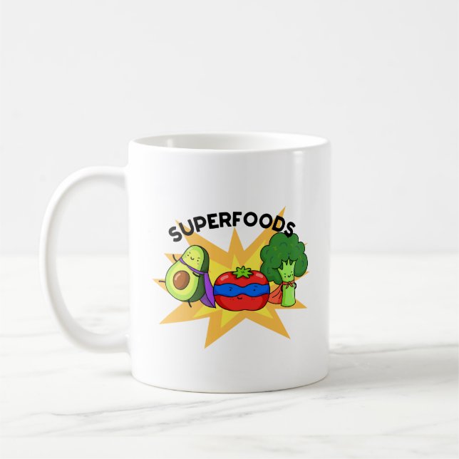 Caneca De Café Superalimentos Funny Vegetal (Esquerda)