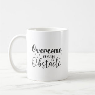 Caneca De Café Superar Cada Obstáculo - Gym, Hustle, Sucesso