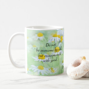 Caneca De Café Superar Mau com o Bom - Romanos 12:21