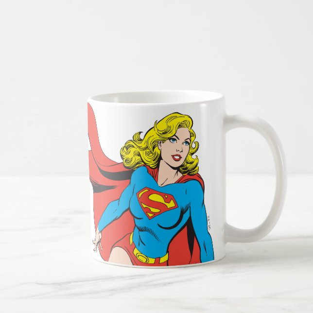 Caneca De Café Supergirl em Ação (Direita)