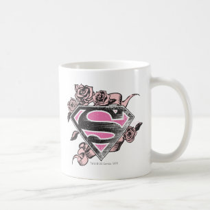 Caneca De Café Supergirl Logo with Roses
