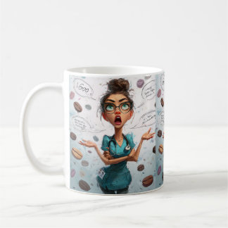 Caneca De Café Superhero Nurse in Vintage Comic Art Style