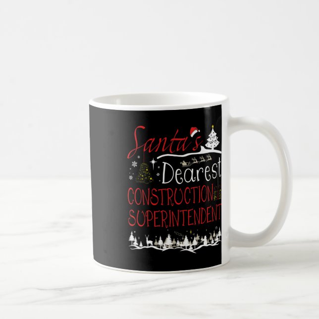 Caneca De Café Superintendente de Construção Trabalho de Natal Fo (Direita)