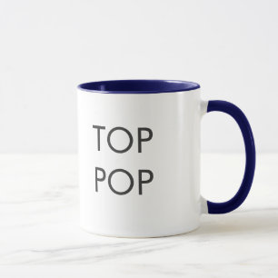 Caneca de café superior do pop - cinza