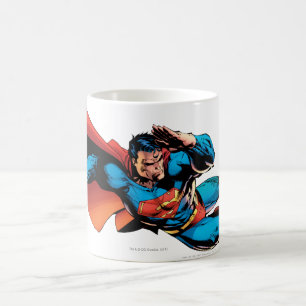Caneca De Café Superman Flying Kick