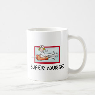 Caneca De Café supernurse - enfermeira cómico dos desenhos