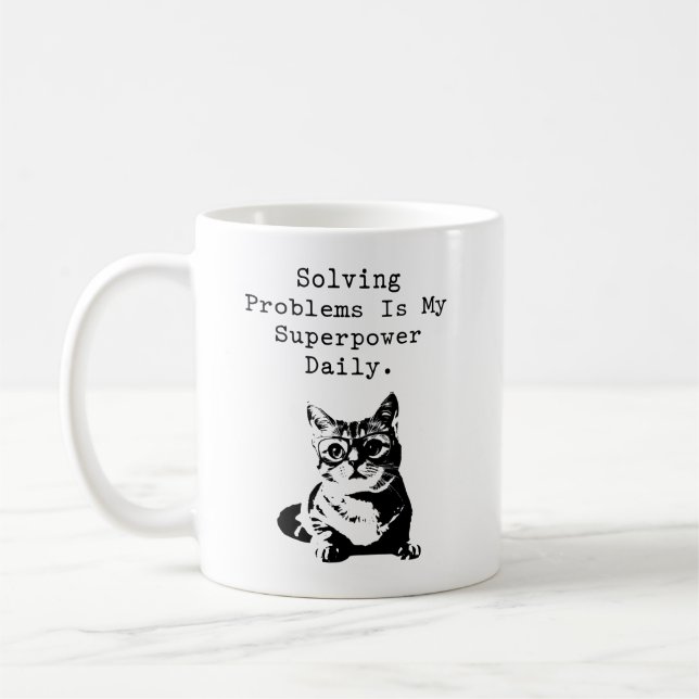 Caneca De Café Superpoder Solucionador de Problemas Entusiasta de (Esquerda)